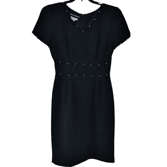 Donna Morgan Women’s Little Black Dress Cocktail Party Sequined Size 8 - Picture 1 of 5